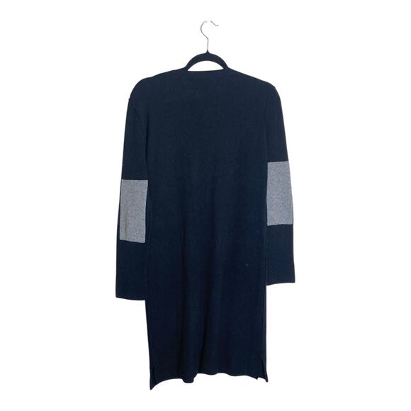 Brochu Walker Black Wool Cashmere Elbow Patches Sweater Dress - Picture 1 of 5